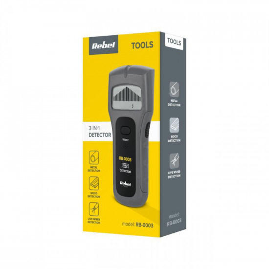 Ανιχνευτής 3 σε 1 μετάλλων, τάσης και ξύλου REBEL