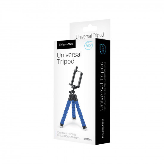 Τρίποδο κινητού τηλεφώνου/κάμερας μπλε Kruger&Matz