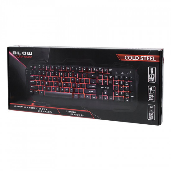 Πληκτρολόγιο BLOW COLD STEEL με οπίσθιο φωτισμό LED