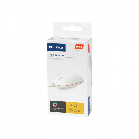 Ποντίκι BLOW MP-60 USB λευκό