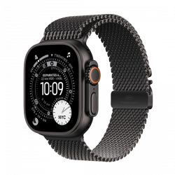 Watch Apple Watch Ultra 3 (2025) 5G 49mm Black Titanium Case with Black Titanium Milanese Loop S - Black