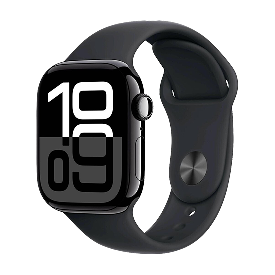 Watch Apple Watch Series 10 LTE 42mm Jet Black Aluminium Case with Sport Band - Black