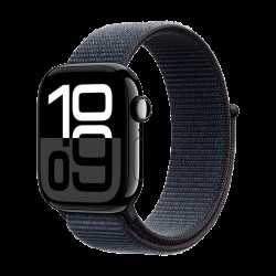 Watch Apple Watch Series 10 LTE 42mm Jet Black Aluminium Case with Sport Loop - Black