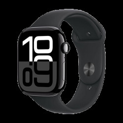 Watch Apple Watch Series 10 LTE 46mm Jet Black Aluminium Case with Sport Band - Black