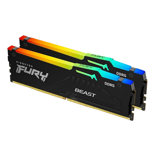 RAM Kingston Fury Beast DIMM 32GB Dual-Kit DDR5-5600 CL36 - RGB Black