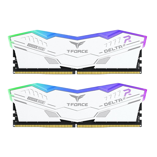 RAM TeamGroup T-Force Delta DIMM 32GB Dual-Kit DDR5-6000 CL30 - RGB White
