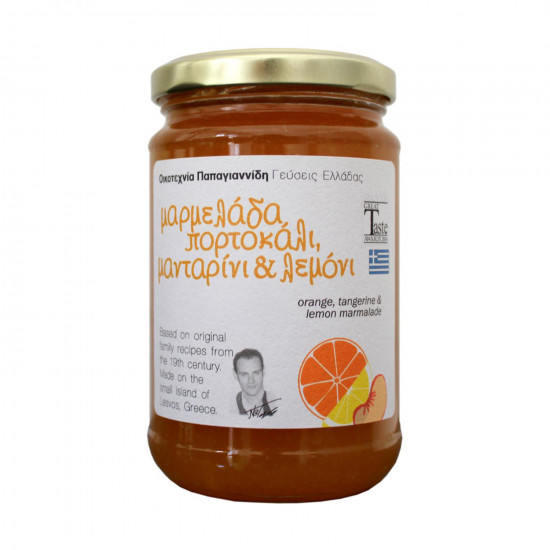 Papayiannides: Flavors of Greece - Orange, Tangerine amp;amp; Lemon Jam (Glass Jar - 380g)