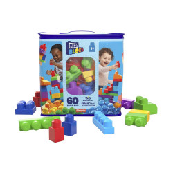 MEGA BLOKS FIRST BUILDERS BIG BUILDING BAG 60pcs BLUE (DCH55)