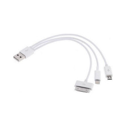 3-IN-1 MULTI USB CHARGING CABLE (MICRO USB, APPLE LIGHTNING amp;amp; APPLE 30PIN)