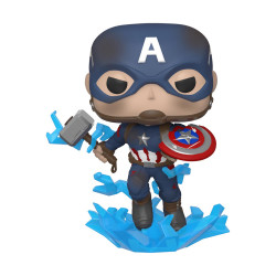 Funko Pop! Marvel: Avengers Endgame - Captain America With Broken Shield amp;amp; Mjolnir #573 Bobble-Head Vinyl Figure