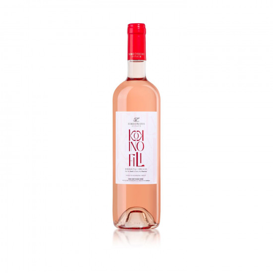 Simeonidis - Kokkino fili Rose -Muscat  Alexandrias - Merlot - Semi-Dry Wine P.G.I.,750ml