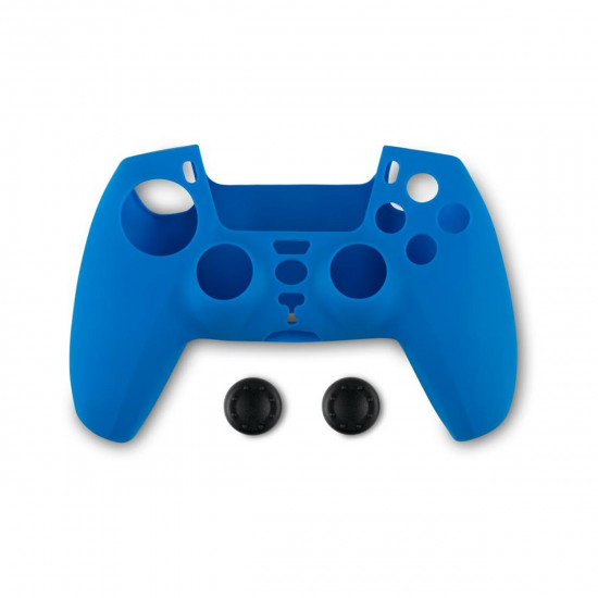 Spartan Gear - Controller Silicon Skin Cover and Thumb Grips (compatible with playstation 5) (colour: Blue)
