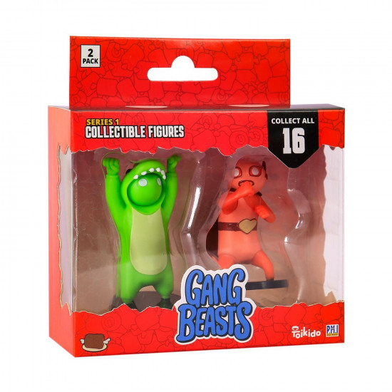 P.M.I. Gang Beasts Collectible Figures - 2 Pack (S1) (Random) (GB2015)