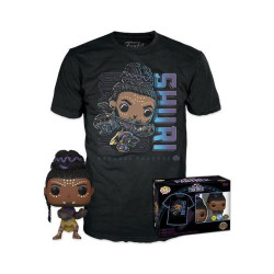 Funko Pop! amp;amp; Tees (Adult): Marvel Black Panther - Shuri (Glows in the Dark) Bobble-Head Vinyl Figure amp;amp; T-Shirt (L)