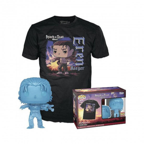 Funko Pop! amp;amp; Tee (Adult): Attack on Titan Final Season - Eren Jaeger (with Marks) Vinyl Figure and T-Shirt (M)