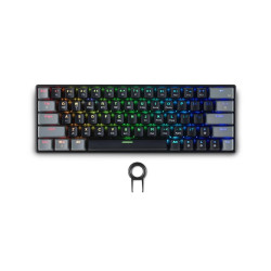 Spartan Gear - Pegasus 2 RGB Wired amp;amp; Wireless 63 keys Mechanical Gaming Keyboard (color: Black/Grey)