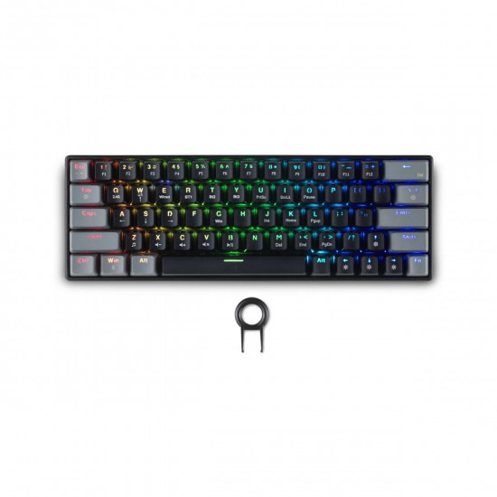 Spartan Gear - Pegasus 2 RGB Wired amp;amp; Wireless 63 keys Mechanical Gaming Keyboard (color: Black/Grey)