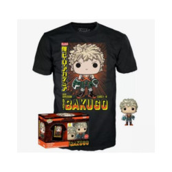 Funko Pop! amp;amp; Tees (Adult): My Hero Academia - Katsuki Bakugo (Metallic) (Special Edition) Vinyl Figure amp;amp; T-Shirt (S)
