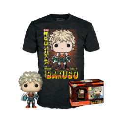 Funko Pop! amp;amp; Tees (Adult): My Hero Academia - Katsuki Bakugo (Metallic) (Special Edition) Vinyl Figure amp;amp; T-Shirt (L)