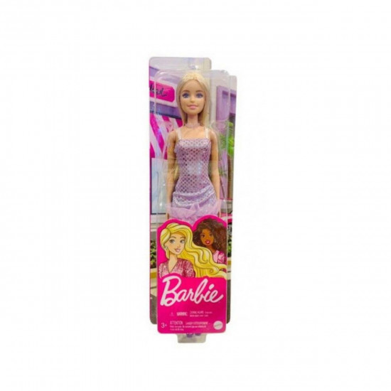 Mattel Barbie: Glitz Outfits - Brown Hair Doll with Purple Dress (HJR93)