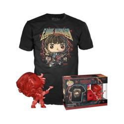Funko Pop! amp;amp; Tee (Adult): Stranger Things - Hunter Eddie with Guitar Vinyl Figure amp;amp; T-Shirt (L)