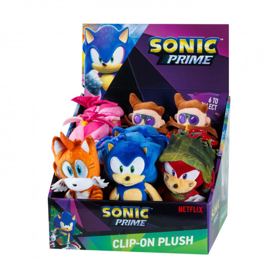 P.M.I. Sonic Prime Clip On Plush Character (15cm) (S1) (Random) (SON7004)
