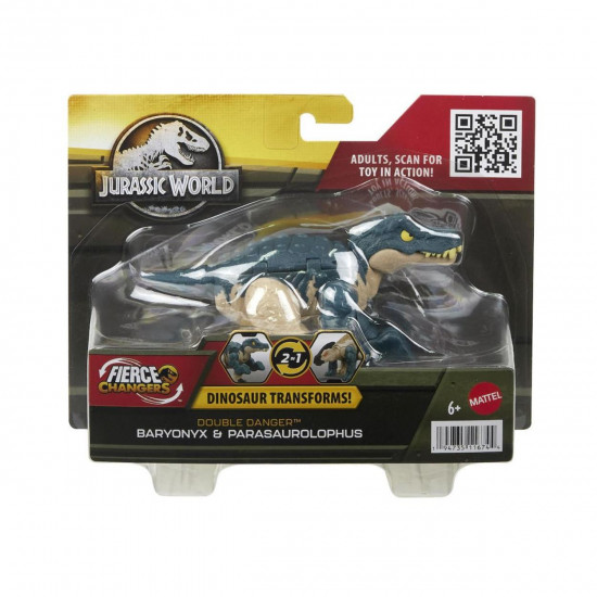 Mattel Jurassic World: Fierce Changers Double Danger - Baryonyx amp;amp; Parasaurolophus (HLP09)