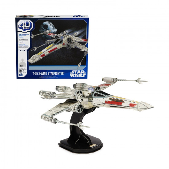 Spin Master Disney: Star Wars 4D Build - T-65 X-Wing Starfighter 3D Cardstock Model Kit (6069813)