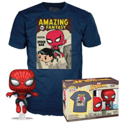 Funko Pop! amp;amp; Tee (Adult): Spider-Man - Comic Cover (Metallic) Vinyl Figure amp;amp; T-Shirt (XL)