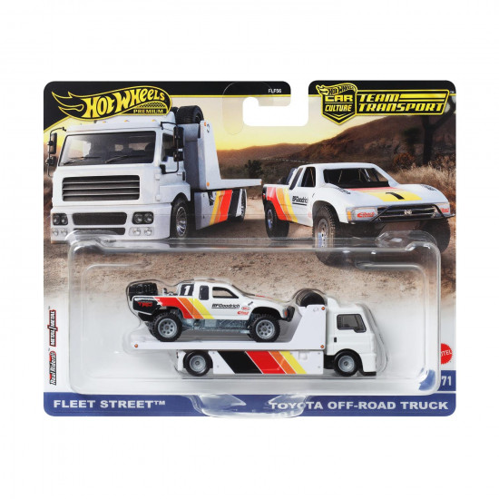 Mattel Hot Wheels: Premium Car Culture Team Transport - Fleet Street amp;amp; Toyota Off Road Truck  (HRV39)