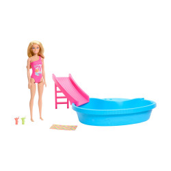 Mattel Barbie® Doll with Pool Slide Playset (HRJ74)