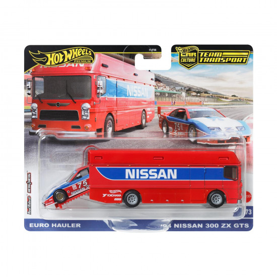 Mattel Hot Wheels: Premium Car Culture Team Transport - Euro Hauler amp;amp; '94 Nissan 300 XZ GTS (HRV44)