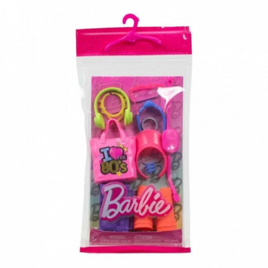 Mattel Barbie: Pink Bag I Love 80's Accessories (HWV74)
