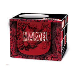 Stor: Marvel Pattern - Ceramic Breakfast Mug in Gift Box (400ml) (75434)