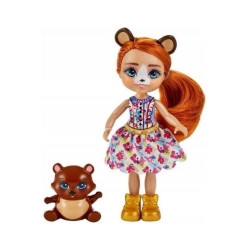 Mattel Enchantimals Mini Doll - Biloxi Bear amp;amp; Trail (HTP81)