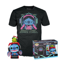 Funko Pop! amp;amp; Tees (Adult): Lilo and Stitch - Gamer Stitch with Frog Vinyl Figure and T-Shirt (M)