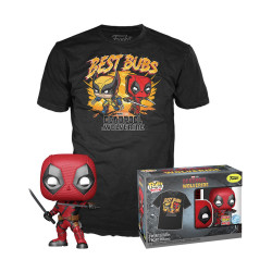 Funko Pop! amp;amp; Tees (Adult): Deadpool amp;amp; Wolverine - Deadpool amp;amp; Wolverine Best Bubs Bobble-Head Vinyl Figure and T-Shirt (XL)