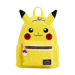 Loungefly Pokemon: World 1-1 Games Sequin Pikachu Cosplay Mini Backpack (PMBK0218)