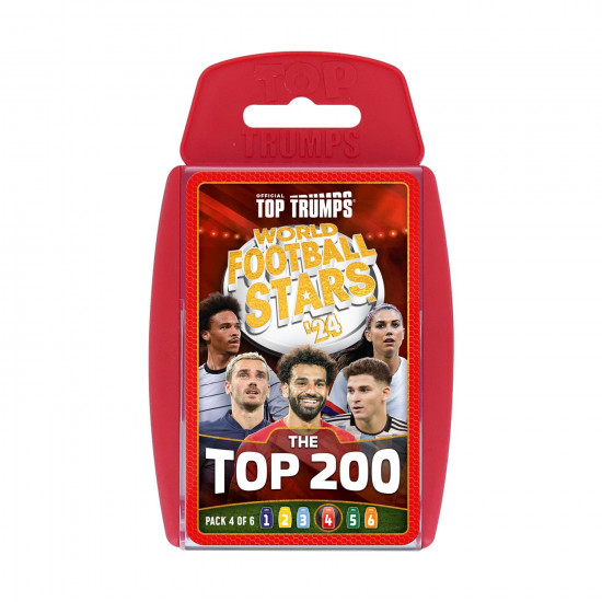Winning Moves: Top Trumps - World Football Stars 2024 The Top 200 Pack 4 - Card Game (WM04803-EN1)