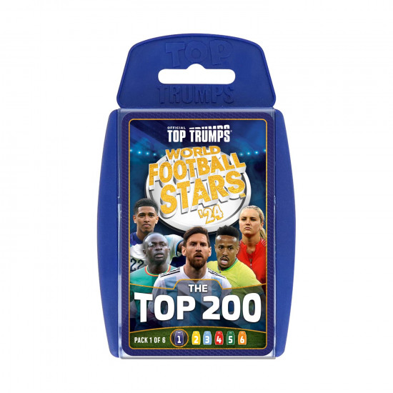 Winning Moves: Top Trumps - World Football Stars 2024 The Top 200 Pack 1 - Card Game (WM04707-EN1)