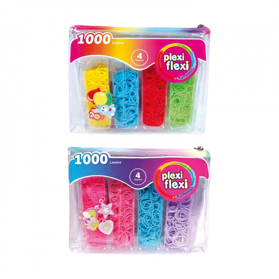 AS HappiHobbi: Her World - Fashion - Plexi Flexi Τσαντάκι 1000 Λαστιχάκια & 4 Αξεσουάρ (1080-25583)