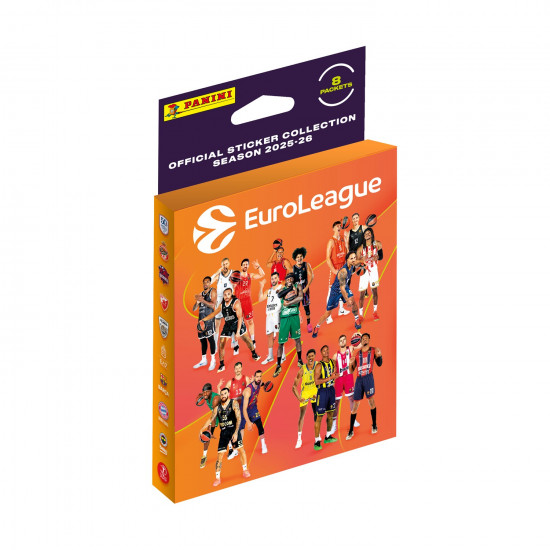 Panini Euroleague 2026: Sticker Mini Blister (8 Packs of 5 Stickers)