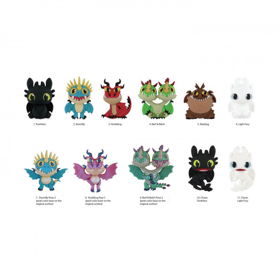 Monogram: How to Train Your Dragon (Series1) (Blind Bag/Random) 3D Foam Bag Clips Figures (76005)