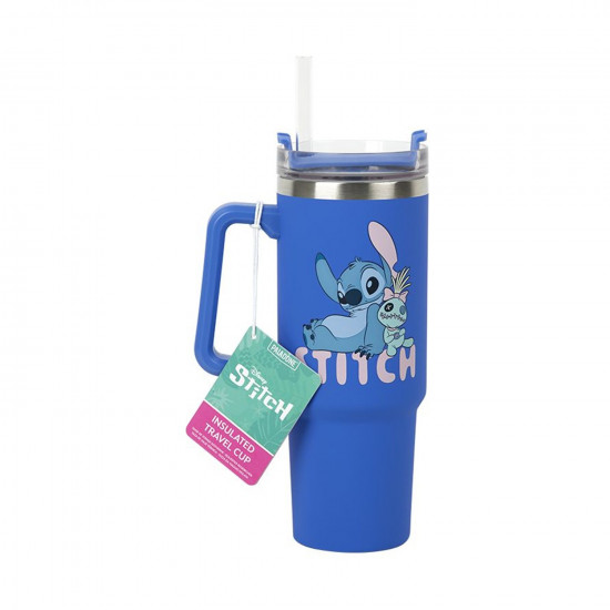 Paladone: Stitch - Blue Multiway Insulated Travel Cup and Straw (900ml) (PP14794LS)