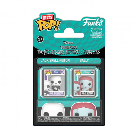 Funko Bitty Pop! 2-pack Disney: The Nightmare Before Christmas - Jack amp;amp; Sally Vinyl Figures