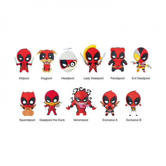 Monogram Marvel: Deadpool (Series3) (Blind Bag/Random) 3D Foam Bag Clips Figures (68595)