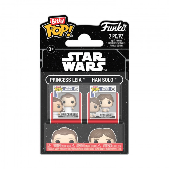 Funko Bitty Pop! 2-Pack Disney: Star War - Princess Leia amp;amp; Han Solo Vinyl Figures