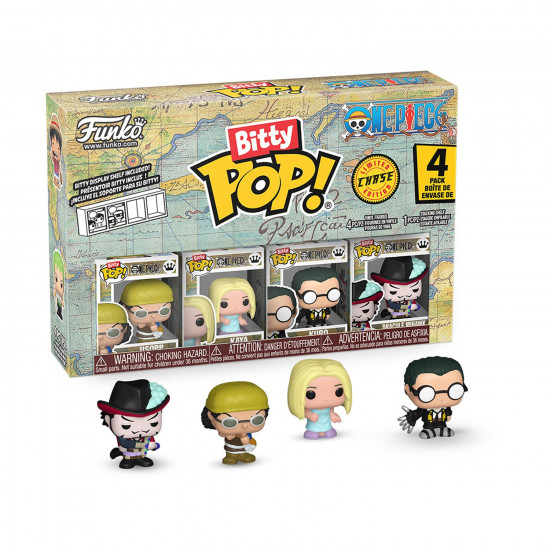Funko Bitty Pop! 4-Pack: One Piece - Usopp, Kaya, Kuro, Bitty Pop! Chase Vinyl Figures