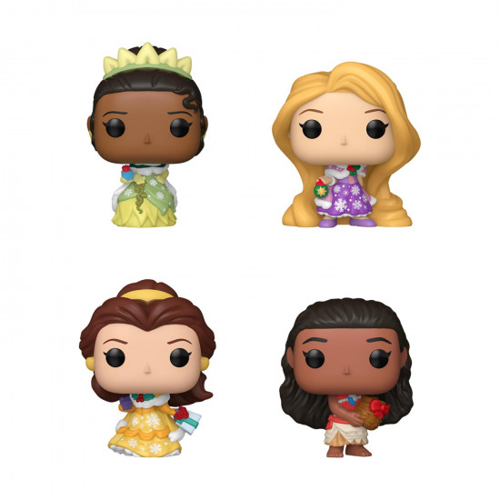 Funko Pocket Pop! Capsule: Princess Holiday - Moana, Belle, Tiana, Rapunzel (Blind Box/Random) Vinyl Figures