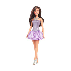 Mattel Barbie: Fashionistas #234 - Brown Hair with Metallic Purple Dress Doll (HYT92)